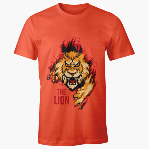 The Lion Printed Short Sleeve T-Shirt – Casual and Comfortable